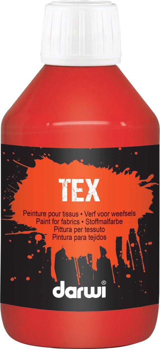 Darwi textielverf Tex 250 ml vermiljoen