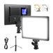 NEEWER BASICS videolamp met LED-paneel, 9 inch (22,8 cm) met tafelstatief | 3200K-5600K dimbaar, zacht knoplicht voor camera, CRI95 + 800 lux, 4000 mAh, oplaadbare batterij