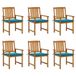 VidaXL Tuinstoelen 8 st met kussens massief acaciahout
