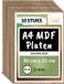 Creative Deco 10 x A4 MDF - Plaat Eiken | 300 x 210 x 3 mm
