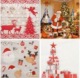 Packadi 80 x Kerst Servetten 33x33cm 3 Laags