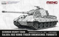 Meng Model 72011 Sd.Kfz. 182 King Tiger - Henschel Turret WWII - Duitse Zware Tank Plastic - 1:72 - Modelbouw