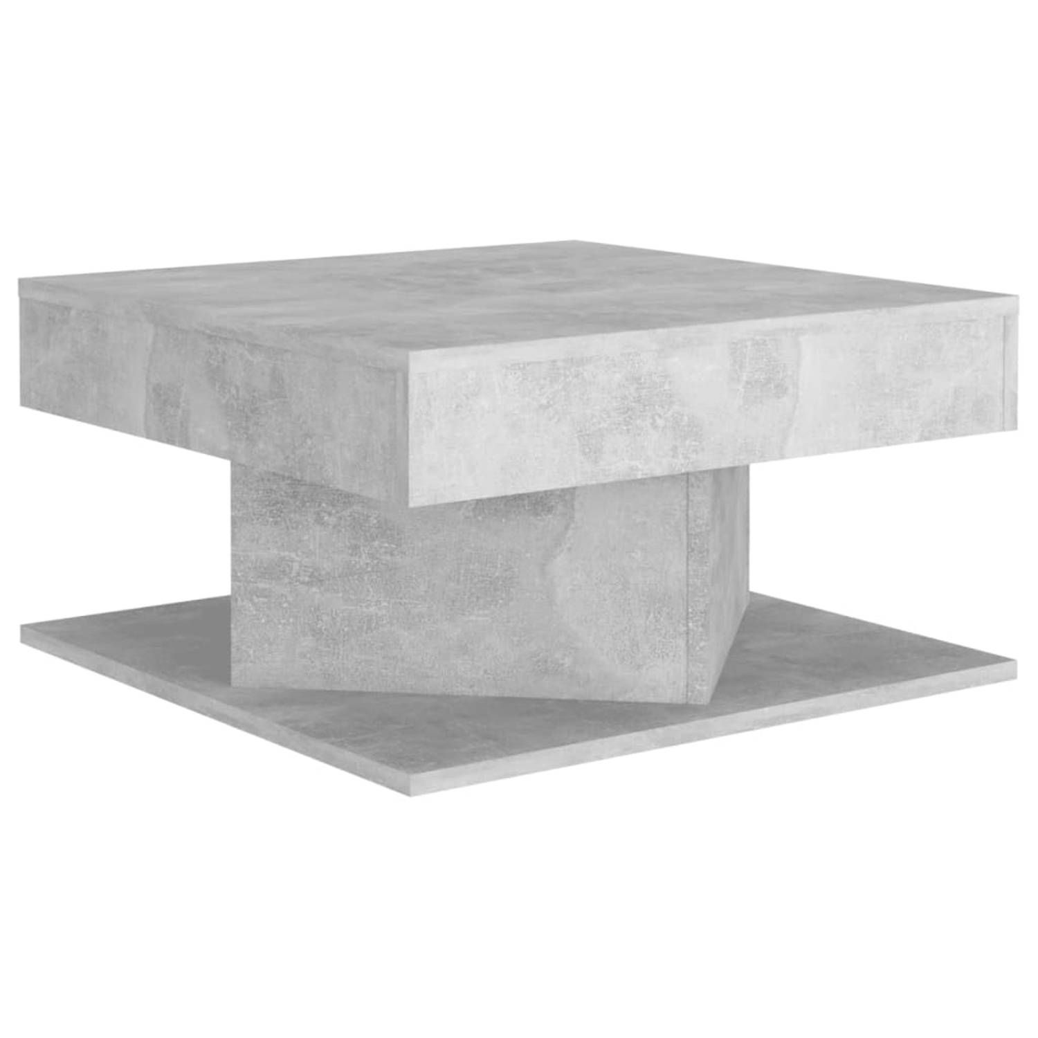 vidaXL salontafel 57x57x30 cm spaanplaat betongrijs
