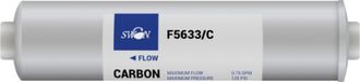 Swan Filtre à eau à charbon actif 12 pouces pour osmose inverse, système de filtration, raccord ¼\" pouce (6,35 mm)