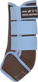 HKM Softopreen beenbeschermers -Colour- bruin/lichtblauw XL