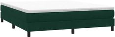 vidaXL Boxspringbed zonder matras, fluweel, donkergroen, 180x210 cm