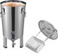 Bière et vin fermentateur pour brassage maison - FER-32VV cuve de fermentation conique - 32 litres de capacité - 304 acier inoxydable - Électrique - Convient aux aliments - Gris clair