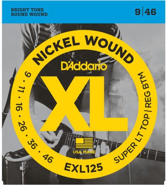 D'Addario EXL125 - Snarenset voor elektrische gitaar .009 -.046