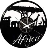 Instant Karma Clocks Wandklok Vintage Handgemaakt Platenontwerp Decoratie Reizen naar Afrika Safari Wilde Dieren
