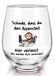 Verre à vin avec gravure comme cadeau d'adieu