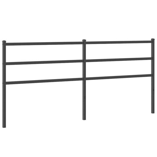 vidaXL Hoofdbord 200 cm metaal zwart