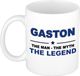Bellatio Decorations naam cadeau mok - Gaston - man myth legend - koffiemok - 300 ml - collega - vaderdag