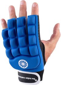 The Indian Maharadja Foam Half Hockeyhandschoen (Linkerhand) Blauw - Zwart - Wit XXS
