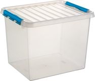 Sunware Q-line opbergbox 52L - 50x40x38 cm – Transparant/Blauw