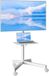 Unyqoos® Support TV réglable mobile avec roulettes et plateau pour ordinateur portable