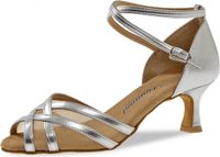 Diamant Dames Salsaschoenen Diamant 035-077-013 - Dansschoenen Latin, Salsa - Kleur: Zilver - Maat 38,5