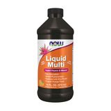 NOW Foods - Liquid Multi Liquid Vitamine & Mineral - IJzervrij met Xylitol Tropical Orange Flavor - 16 oz.