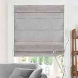 Store romain, occultant, 27"x64", en denim belge