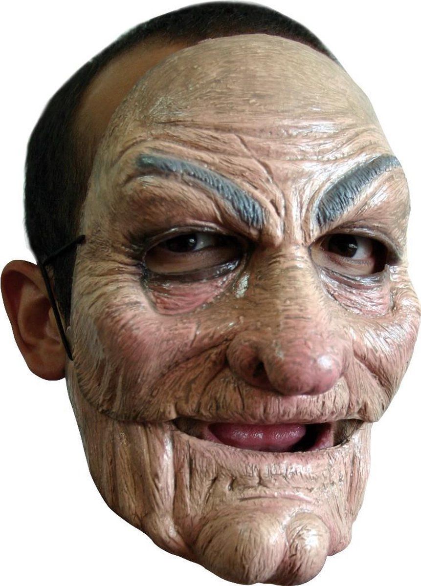 partychimp Masker van een oude man voor volwassenen - Verkleedmasker - One size