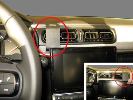 Brodit ProClip Passieve Telefoonhouder - Zwart - Auto - Citroën C3 2017 - Center mount