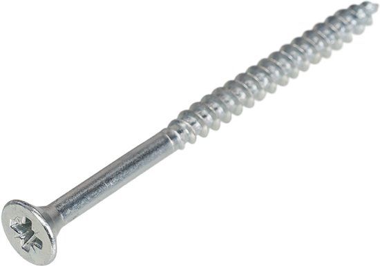 Hoenderdaal Spaanplaatschroef verzinkt platkop pz-2 5.0X80/50 deeldraad (200