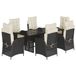 vidaXL 9-delige Tuinset Poly Rattan Zwart