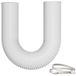 PromoHome Tuyau d'extraction en PVC 100mm, 3m Tuyau de ventilation flexible avec 2 colliers de serrage en acier inoxydable