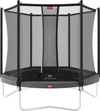 BERG Favorit Regular Trampoline - 270 cm - Round - Grey - With Safety Net