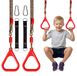 Anneaux de gymnastique pour enfants - Capacité de charge de 120 kg - Rouge