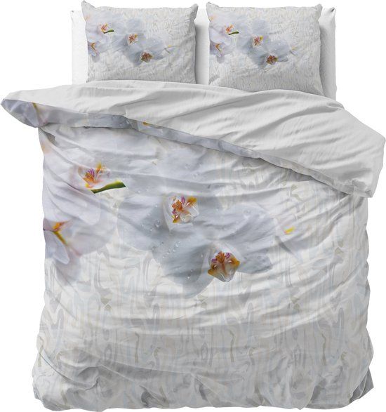 Sleeptime Orchid Dekbedovertrek - Tweepersoons - 200x220 cm - Wit