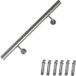 Acier inoxydable main courante murale rampe escalier ronde - 100 x Ø4,2 cm