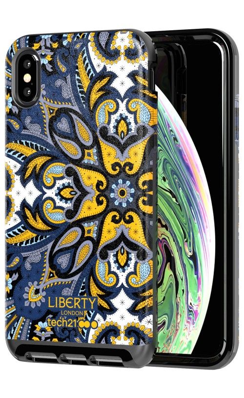Tech21 Evo Luxe (Liberty Marham) - iPhone Xs Max - Blauw/Geel