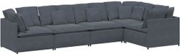 vidaXL Canapé modulaire avec coussins velours gris foncé