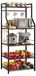 StarTech Keukenplank – Magnetronplank en koffiehoek – 5 planken – Metalen frame – MDF-planken – Vrijstaand – Vlekbestendig – Bruin