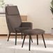 VidaXL Relaxstoel met voetenbank stof taupe