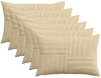 vidaXL Kussensloop 6 stuks ALMELO Grijs Groen 30 x 50 cm corduroy