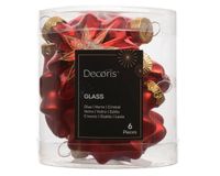 Decoris Ster glas shiny matt with gold flower decoration III