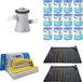 WAYS - Entretien de piscine - 2x Chauffe-piscine & Pompe de filtration 1250 l/h & 12 Filtres Type H & BROSSE DE NETTOYAGE WAYS