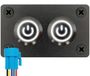 ProRide Interrupteurs à pression métalliques en panneau encastrable double 220V ON-OFF - 19mm - IP67 - Indicateur LED Blanc