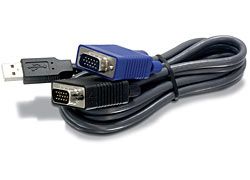 TRENDnet TK-CU15 KVM kabel - 4,5 m - VGA/SVGA HDB 15 - Zwart