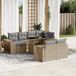Maison Exclusive - Ensemble de jardin, composé de 11 pièces, avec coussins, beige, en polyrotin