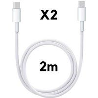 Phonillico® 2 m USB-C USB-C-kabel voor iPad Pro / iPad Air 4 [LOT 2]