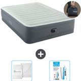 Intex Luchtbed - 2-Persoons - 152 x 203 x 46 cm - Grijs - Inclusief pomp - Hoeslaken en Reparatieset