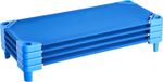 StarTech Hoogwaardig, stapelbaar kinderbed met slaapbank, blauw - 4-delig, 130x57x15cm