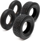Wiltec - Lot 2x Pneu 18x8.50-8 Et 2x Chambre À Air – Valve Coudée – 460 X 460 X 215 Mm – 4 Pr – Capacité De Charge 370 Kg – Pour Tondeuse À Gazon Tracteur À Pelouse Brouette Chariot Diable