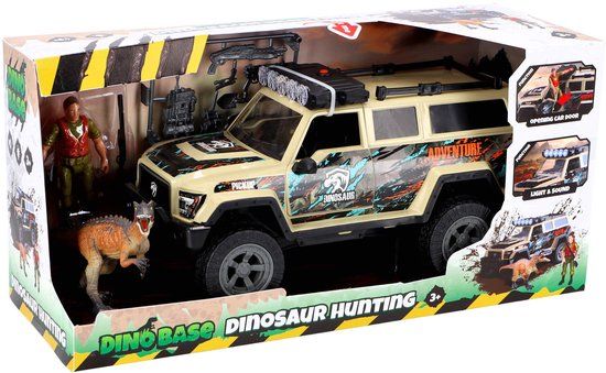 Dino Base Speelgoed Terreinwagen met Dino, Licht en Geluid