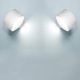 Anmossi Oplaadbare Wandlamp voor Binnen, 2 Stuks Draadloze Wandlampen, 4.5W LED Wit Wandlamp Batterijen met Schakelaar, USB Oplaadbaar Wandverlichting Magnetische