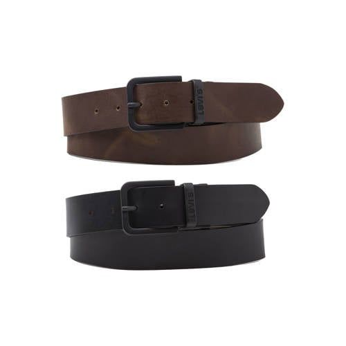 Levi's leren reversible riem zwart/bruin