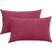 Coussin de canapé 2 pièces rouge bordeaux 50 x 30 cm