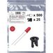Quadrios 25O201 LED-assortiment Rood Rond 3 mm 700 mcd 20 mA 2.0 V Package